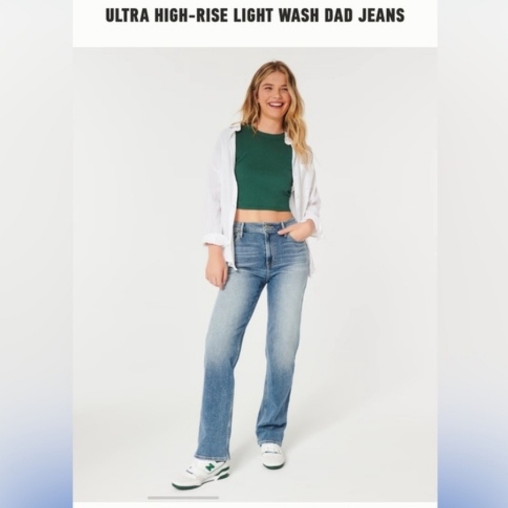 Hollister ultra high rise dad Jean size 1 Regular Size 25/31